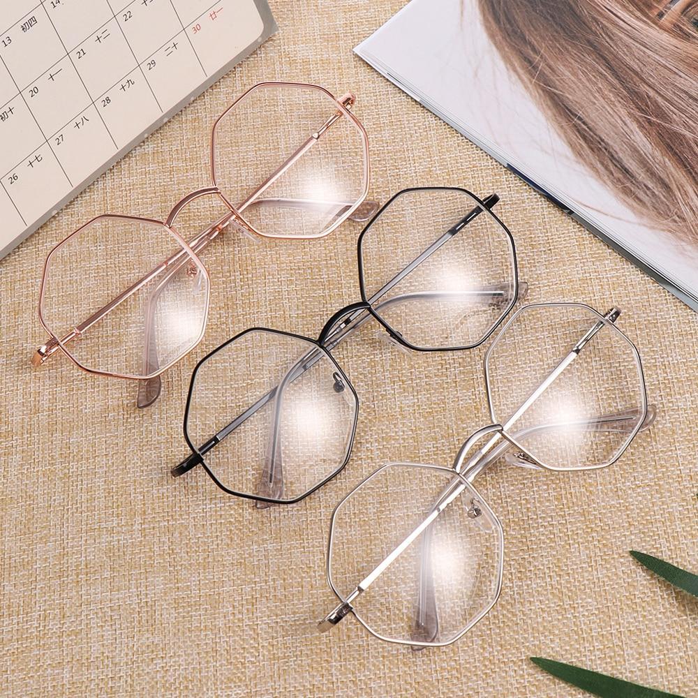 New Fashion Eyeglasses Hexagon Frame Reading Glasses Eyewear Men