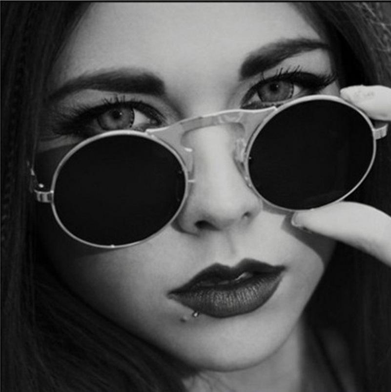 Round metal mirror sunglasses on sale