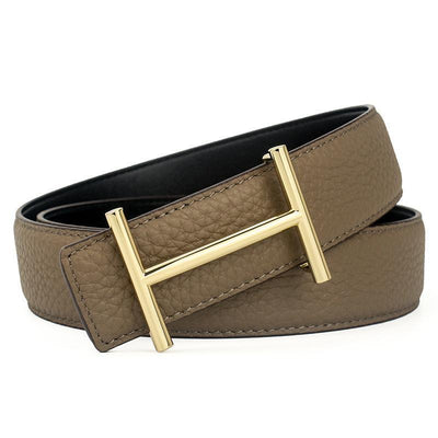 Stylish H-Pattern Leather Strap Belt For Men-Unique and Classy