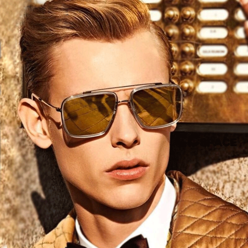 Fashion Shades 45827 Pilot Polygon Metal Frame Sunglasses For Men And UNIQUE CLASSY