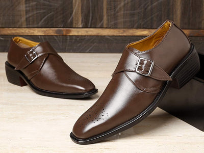 Classy Casual And Formal Brown Moccasin Monk Slip-on Shoes For Men-Unique and Classy
