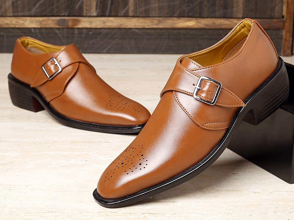 Classy Casual And Formal Tan Moccasin Monk Slip-on Shoes For Men-Unique and Classy