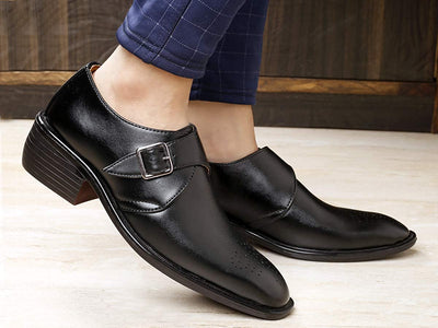 Classy Casual And Formal Black Moccasin Monk Slip-on Shoes For Men-Unique and Classy