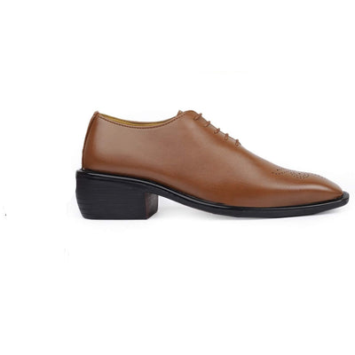 New Arrival Tan Height Increasing Casual, Formal And Party Wear Shoes-Unique and Classy