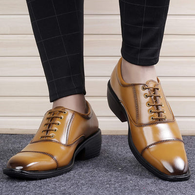Fashionable Tan Casual And Formal Office Wear Lace-Up Shoes-Unique and Classy