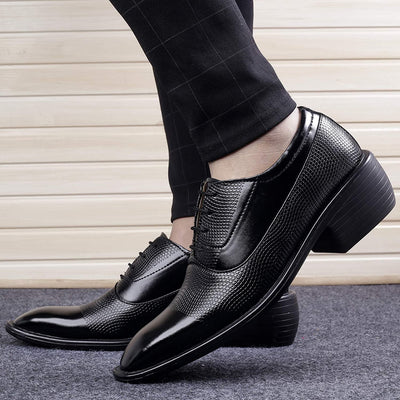 Classy Casual And Formal Business Wear Black Lace-Up Shoes-Unique and Classy
