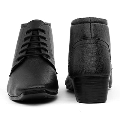 New Arrival Derby Faux Leather Formal Height Increasing Boots For Men's-Unique and Classy