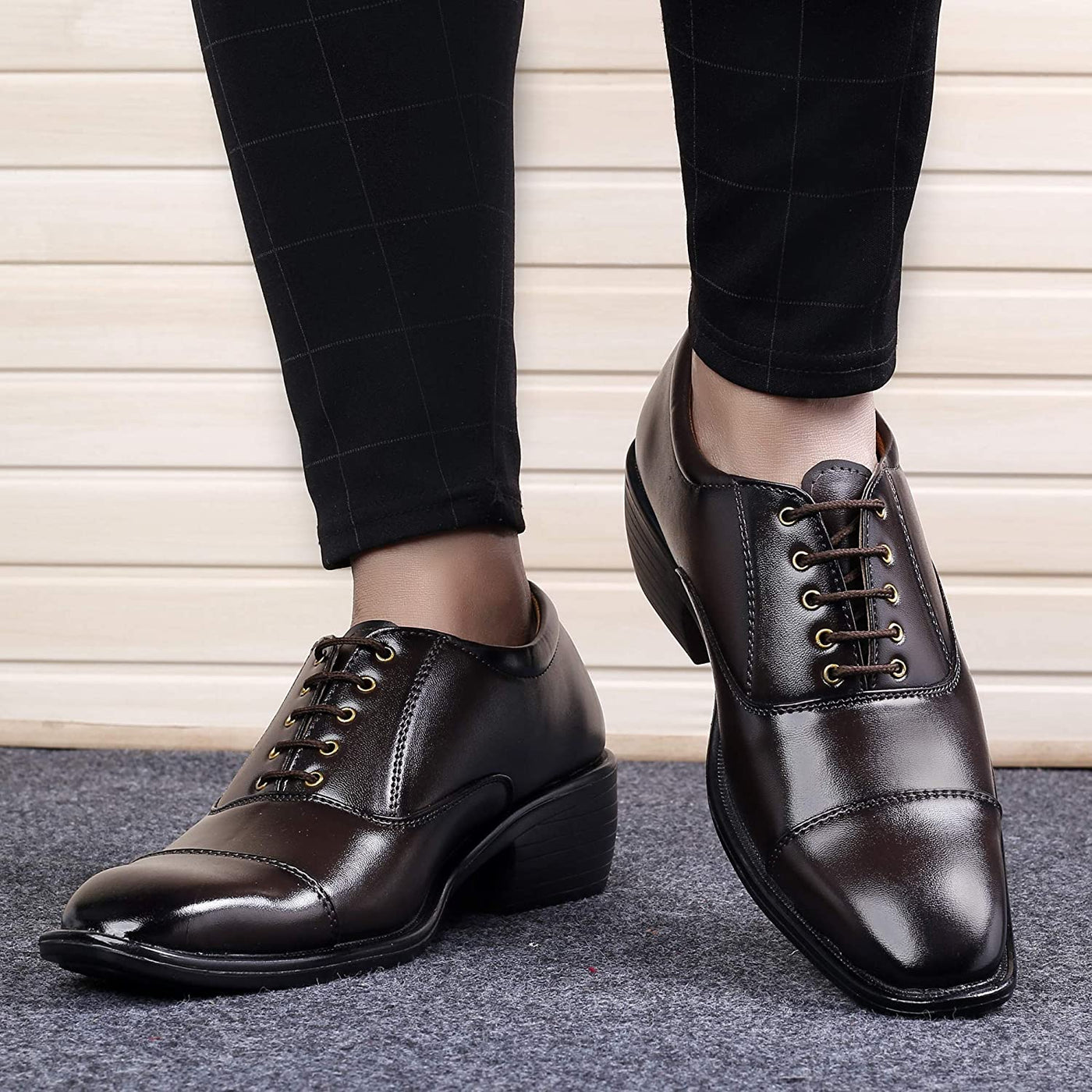 Fashionable Brown Casual And Formal Office Wear Lace-Up Shoes-Unique and Classy