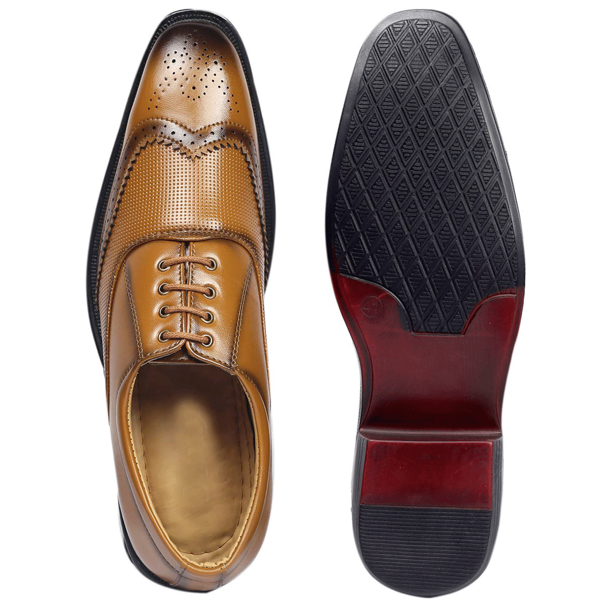 Height Increasing Tan Casual And Formal Lace-Up Shoes For Men-Unique and Classy