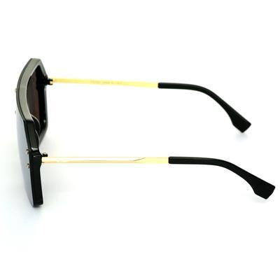 Rectangle Grey And Gold Sunglasses For Men And Women-Unique and Classy