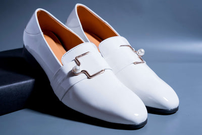 Luxury Design White Party Wear Premium Quality Loafer For Men-Unique and Classy