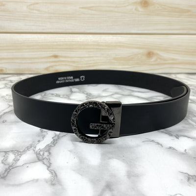 Premium Shiny G-letter Design Formal Leather Belt-UniqueandClassy