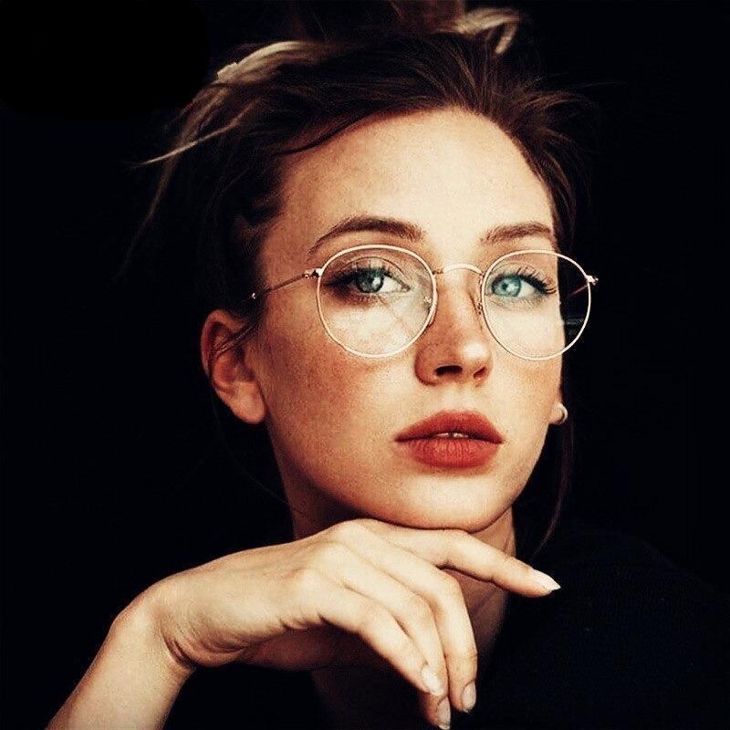 Alloy Round Glasses Frame Women Vintage Glasses Women Classic