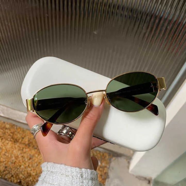 Unique and Classy Retro Oval Sunglasses – Perfect Blend of Style & UV Protection
