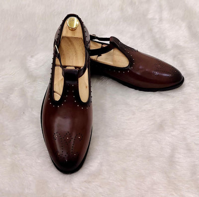 Hand-Painted Brown Peshawari Sandel For Casual And Party Wear-Unique and Classy
