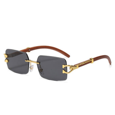 New Rectangle Rimless Sunglasses For Men And Women-SunglassesCraft