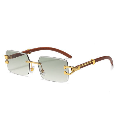New Rectangle Rimless Sunglasses For Men And Women-SunglassesCraft
