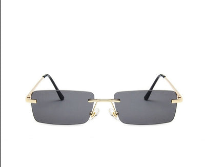 Trendy  Small Rimless Square Vintage Sunglasses For Men And Women-SunglassesCraft