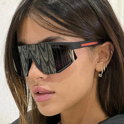 Sports Once-piece Shield Sunglasses For Unisex-Unique and Classy