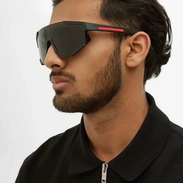 Sports Once-piece Shield Sunglasses For Unisex-Unique and Classy