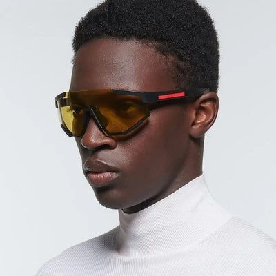 Sports Once-piece Shield Sunglasses For Unisex-Unique and Classy