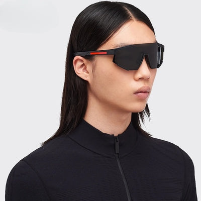 Sporty Oversized Shield Sunglasses For Unisex-Unique and Classy