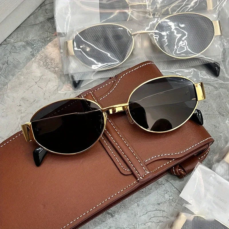 Retro Metal Frame Pilot Oval Sunglasses For Men and Women-Unique and Classy
