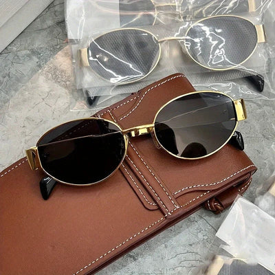 Retro Metal Frame Pilot Oval Sunglasses For Men and Women-Unique and Classy