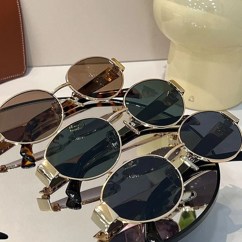 Retro Metal Frame Pilot Oval Sunglasses For Men and Women-Unique and Classy