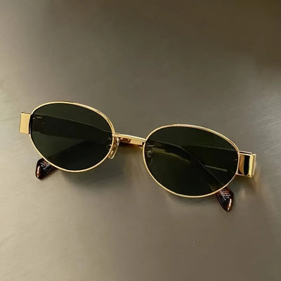 Retro Metal Frame Pilot Oval Sunglasses For Men and Women-Unique and Classy