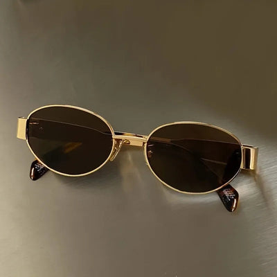 Retro Metal Frame Pilot Oval Sunglasses For Men and Women-Unique and Classy
