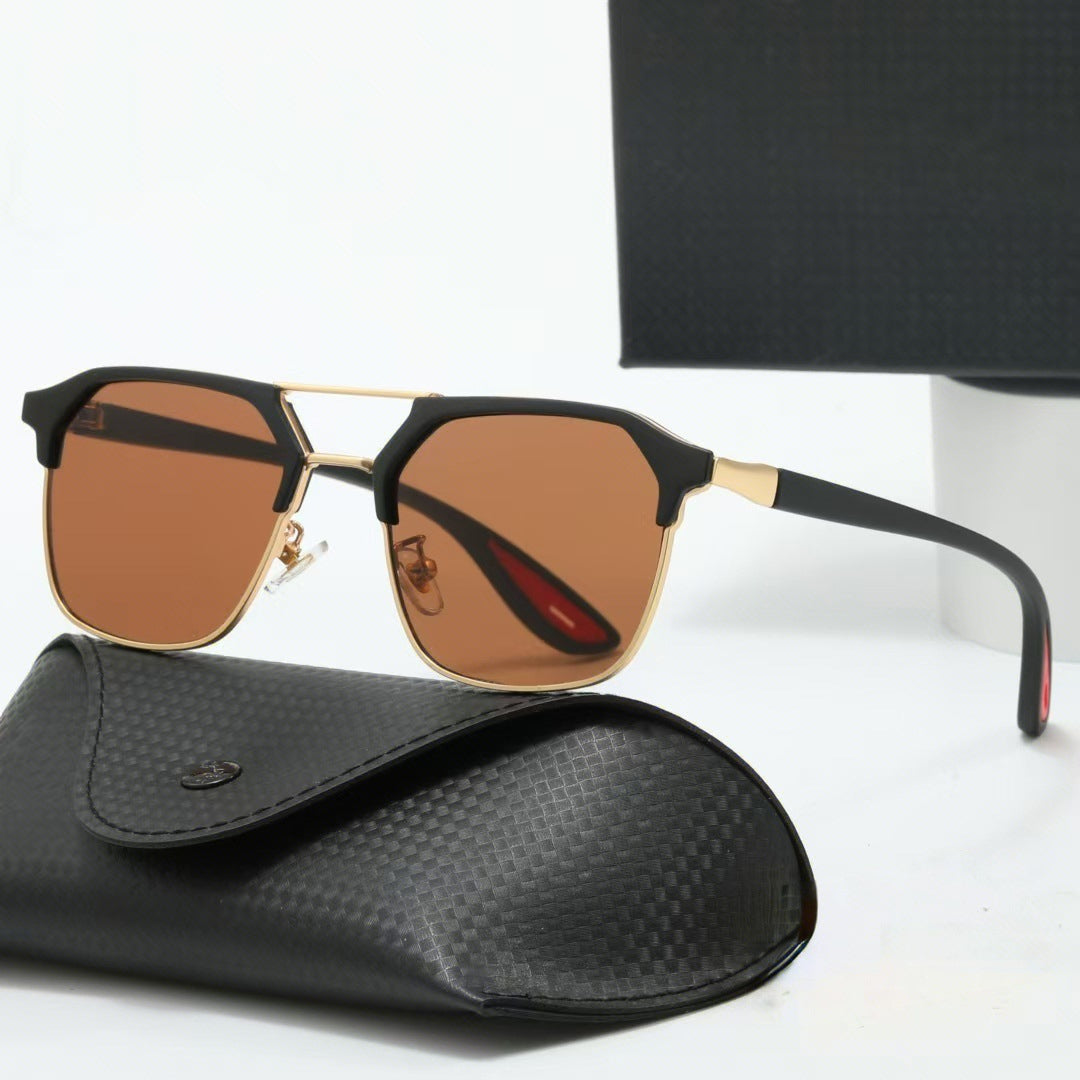 Cross-border Half Frame Polygon Sunglasses For Men and Women-Unique and Classy
