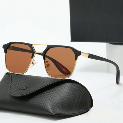 Cross-border Half Frame Polygon Sunglasses For Men and Women-Unique and Classy