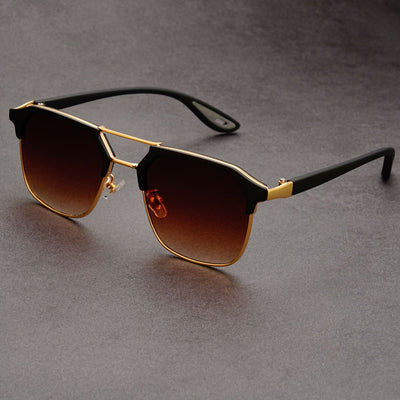 Cross-border Half Frame Polygon Sunglasses For Men and Women-Unique and Classy