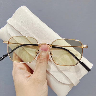 Unique & Classy 2025 Small Square Sunglasses – Retro Metal Frame for Men and Women