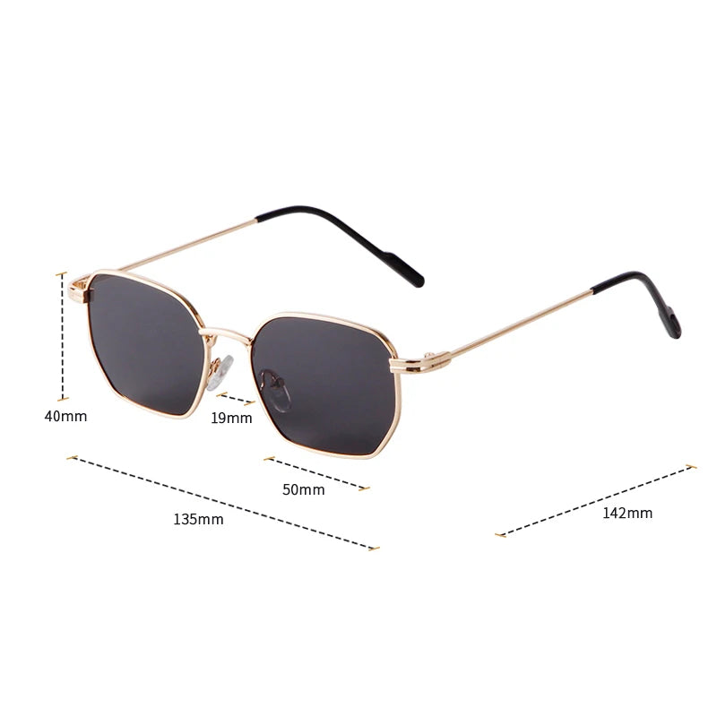 Unique & Classy 2025 Small Square Sunglasses – Retro Metal Frame for Men and Women