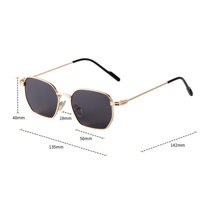 Unique & Classy 2025 Small Square Sunglasses – Retro Metal Frame for Men and Women