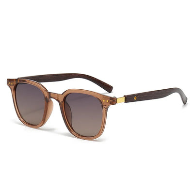 Unique and Classy Retro Wood Grain Pilot Sunglasses – UV400 Protection