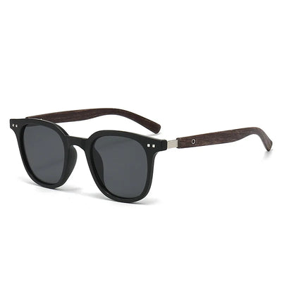 Unique and Classy Retro Wood Grain Pilot Sunglasses – UV400 Protection