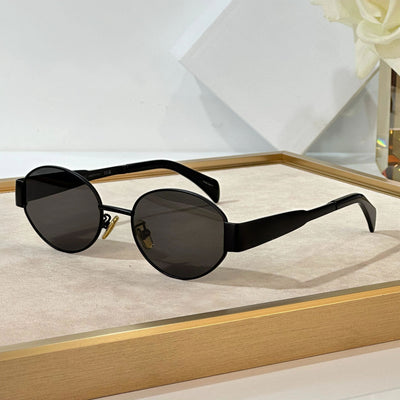 Unique and Classy Retro Metal Frame Pilot Oval Sunglasses for Men and Women - UV400 Protection