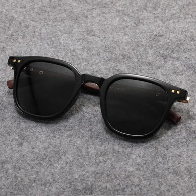 Unique and Classy Retro Wood Grain Pilot Sunglasses – UV400 Protection
