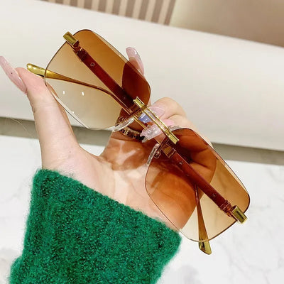 Fashionable Square Small Rectangle Sunglasses for Men and Women