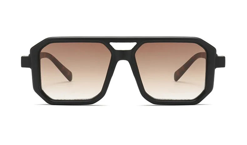 Unique & Classy Double Bridge Sunglasses for Men and Women– UV400 Gradient Lenses