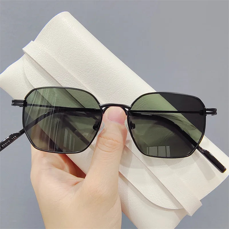 Unique & Classy 2025 Small Square Sunglasses – Retro Metal Frame for Men and Women