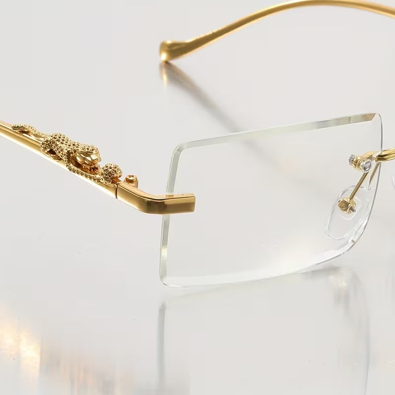 Computer Glasses Rimlessr Frame Lightweight Rimless Computer Glasses Gold Frame Unisex – UNIQUE & CLASSY