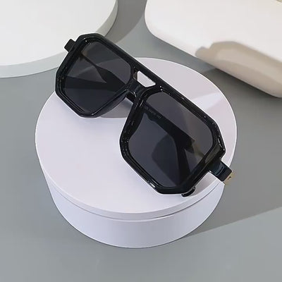 Unique & Classy Double Bridge Sunglasses for Men and Women– UV400 Gradient Lenses