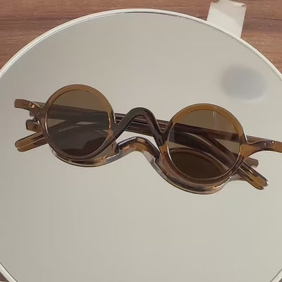 Small Frame Vintage Round Sunglasses -SunglassesCraft