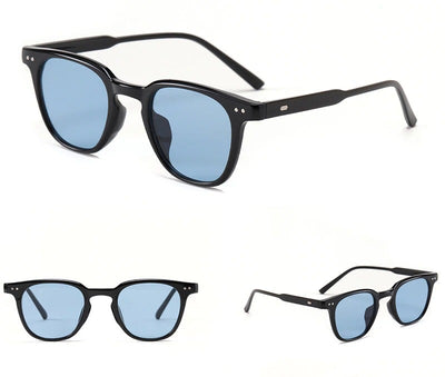 Rivet Small Frame Colorful Square Sunglasses For Unisex-Unique and Classy