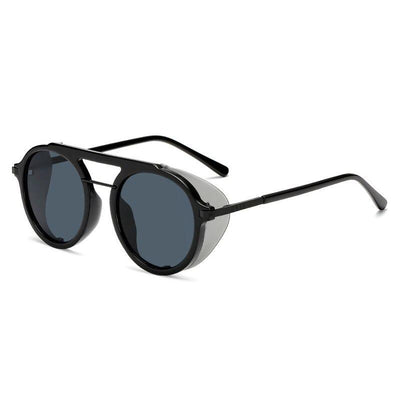Fashion Round Steampunk Vintage Brand Retro Punk Design Classic Gradient Sunglasses For Men And Women-Unique and Classy