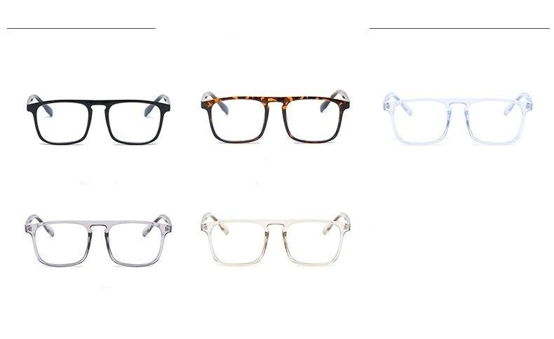 Retro Square Computer Eyeglasses With Anti-blue Light Lenses For Unisex